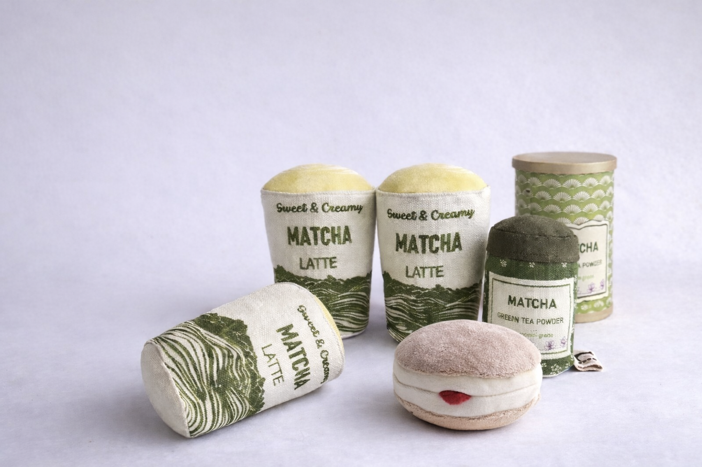 Handcrafted Matcha Latte Plush Toy