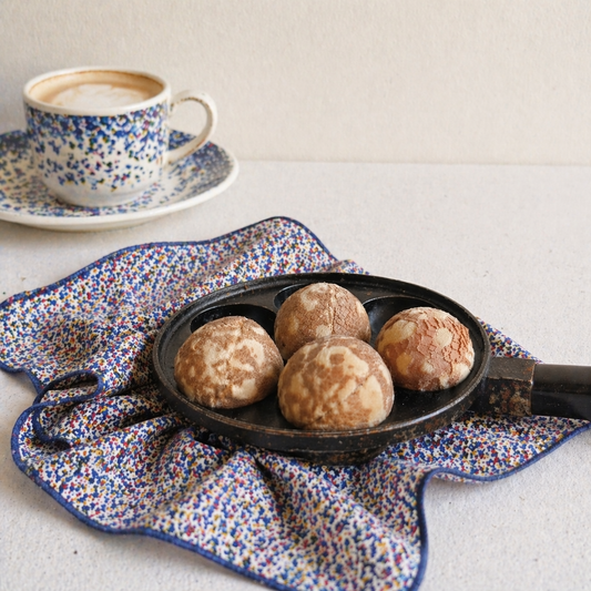 Handmade Danish Æbleskiver Play Food – 3-Piece Velvet Pancake Ball Set