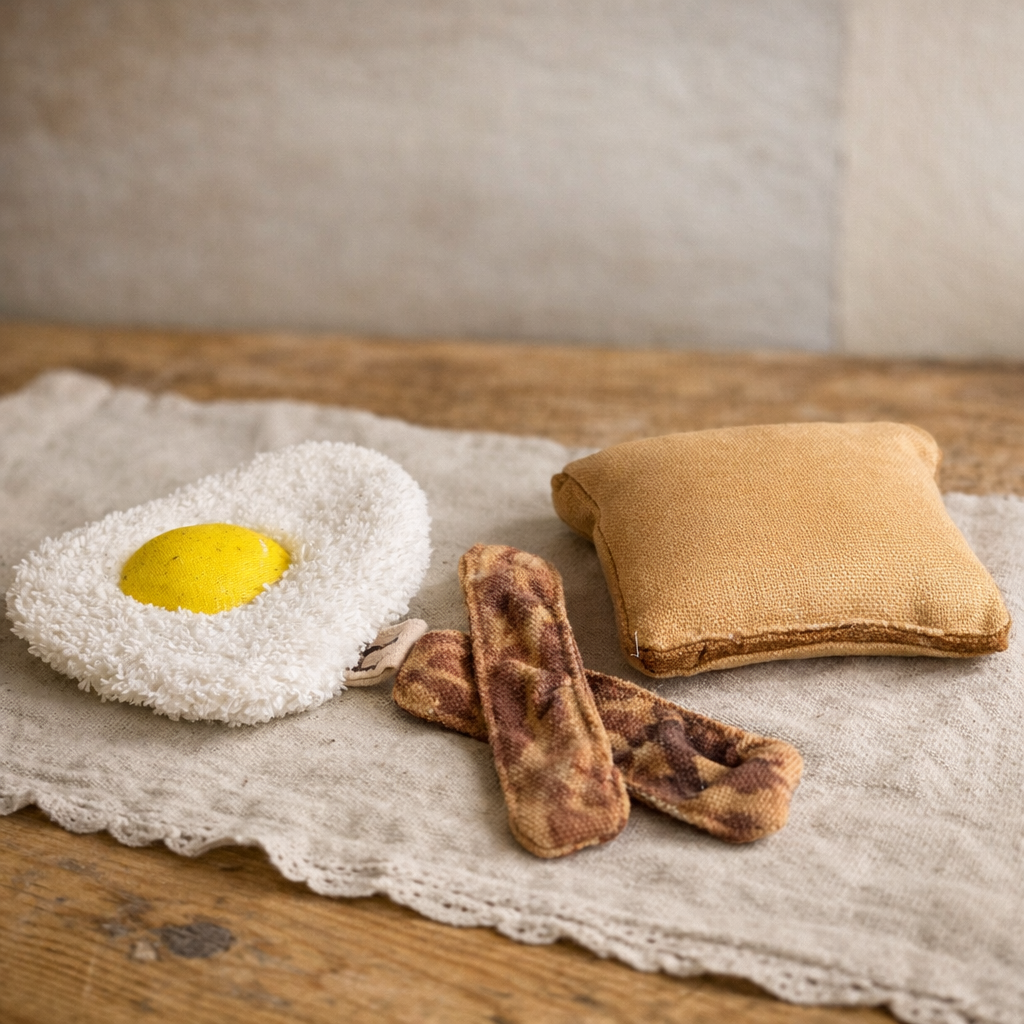 Plush Fried Egg with pebber sprinkle