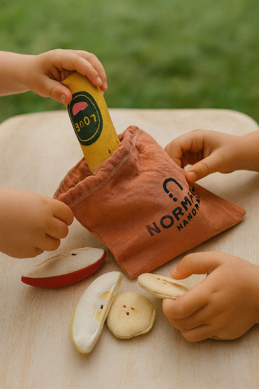 Handmade Fabric 3 Apple Slices – Soft Pretend Play Toy