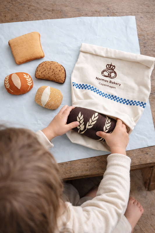 Artisan Play Bread Set – 5-Piece Handcrafted Bakery with Fabric Bag
