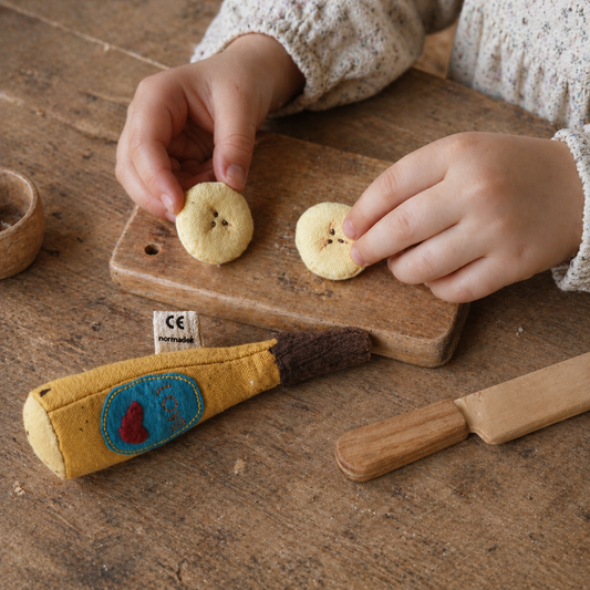 Fabric Banana Toy with Slices