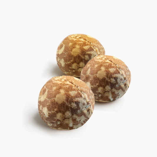 Handmade Danish Æbleskiver Play Food – 3-Piece Velvet Pancake Ball Set