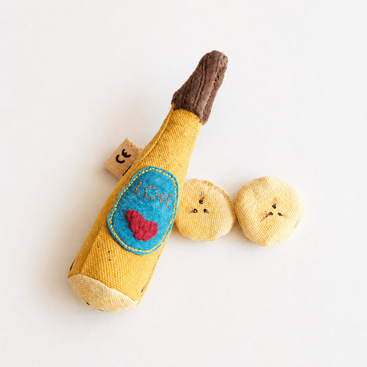 Fabric Banana Toy with Slices
