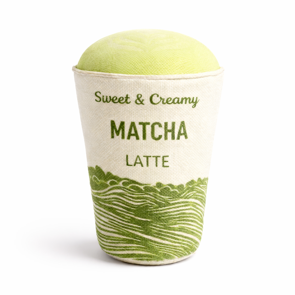 Handcrafted Matcha Latte Plush Toy