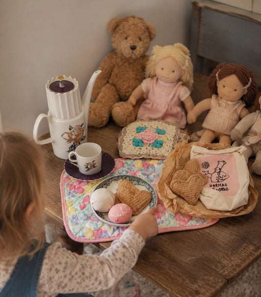 Waffle Play Set – 7 Pieces with Cotton Bag