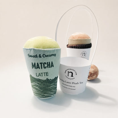 Handcrafted Matcha Latte Plush Toy
