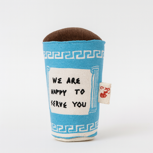 Handmade New York Coffee Cup Rattle – Eco friendly Baby Toy