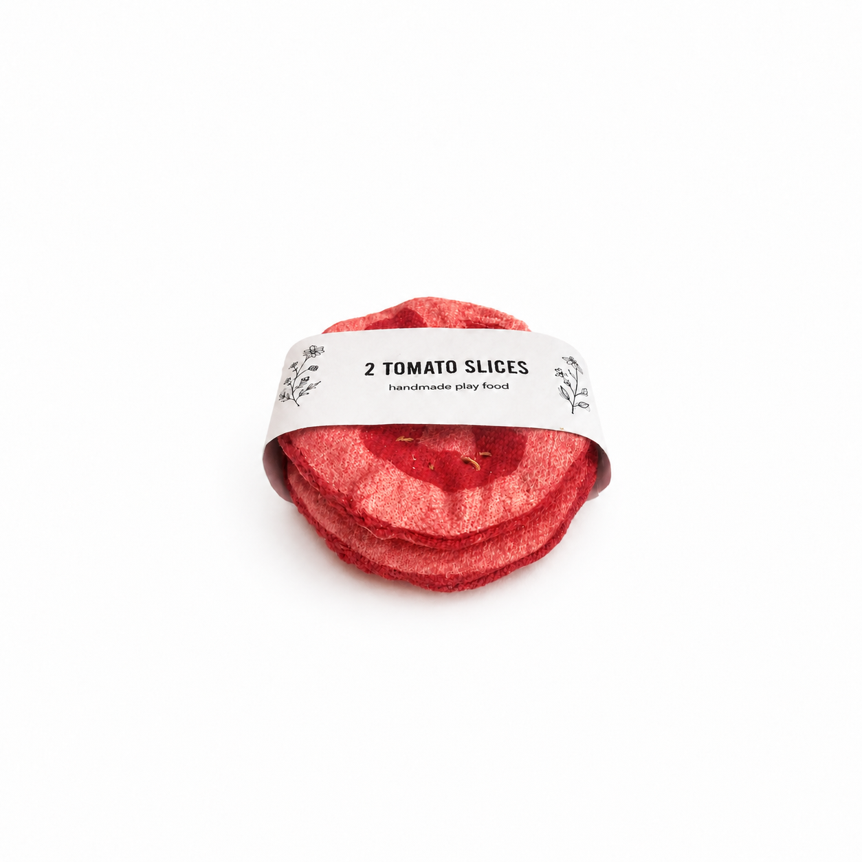 Handmade Tomato Slices – Fabric Play Food (2-Pack)