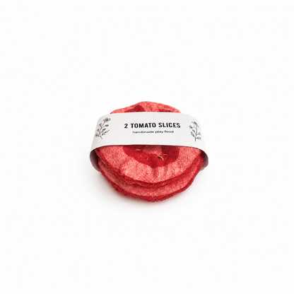 Handmade Tomato Slices – Fabric Play Food (2-Pack)