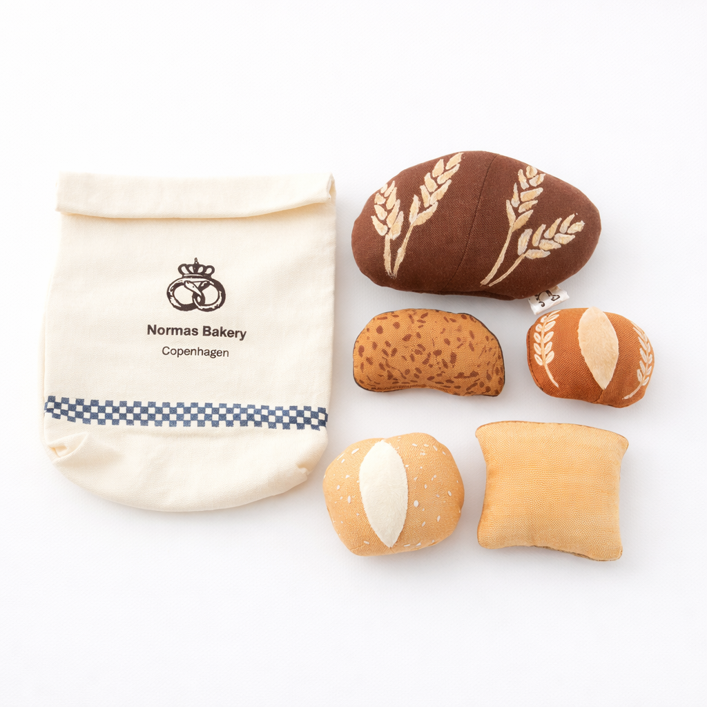 Artisan Play Bread Set – 5-Piece Handcrafted Bakery with Fabric Bag