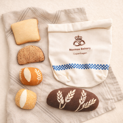 Artisan Play Bread Set – 5-Piece Handcrafted Bakery with Fabric Bag