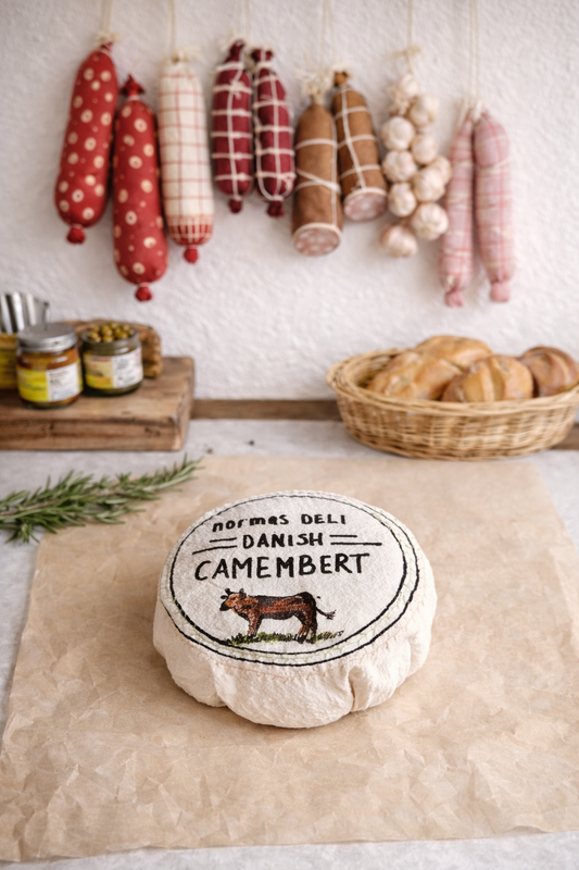 Embroidered Camembert Cheese Toy  - 3 piece