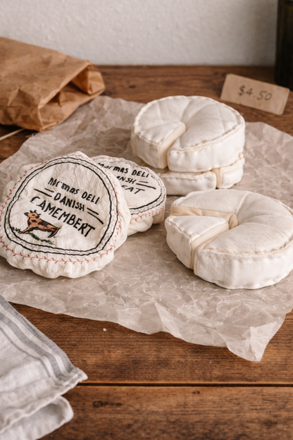 Embroidered Camembert Cheese Toy  - 3 piece