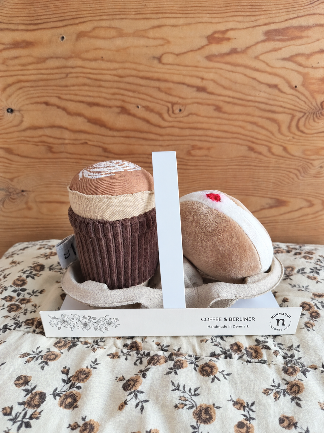 Coffee Play Set – Fabric Coffee Cup & Berliner | Handmade Pretend Play