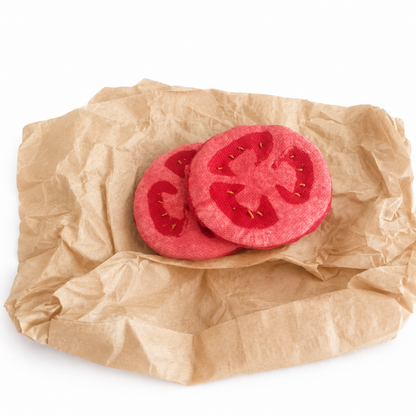 Handmade Tomato Slices – Fabric Play Food (2-Pack)