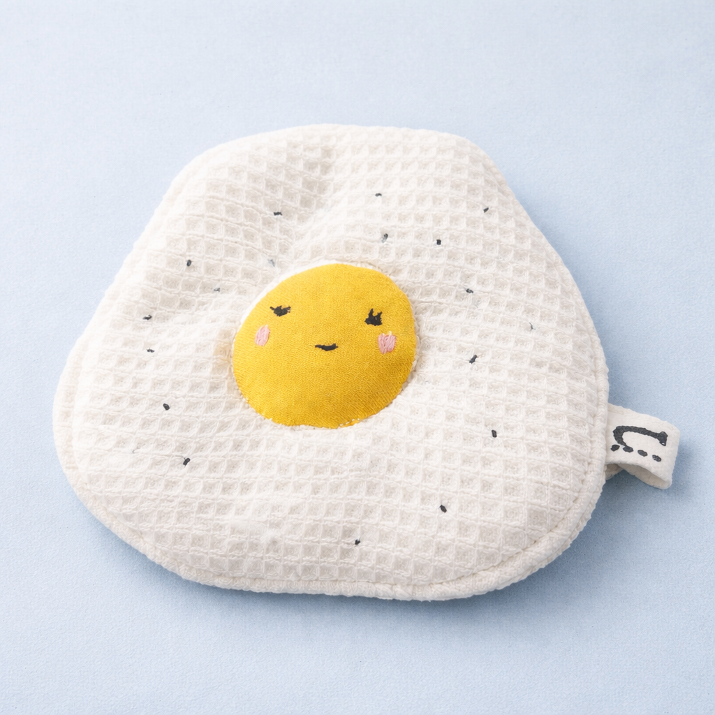 Plush Fried Egg Crinkle – Sensory Baby Toy