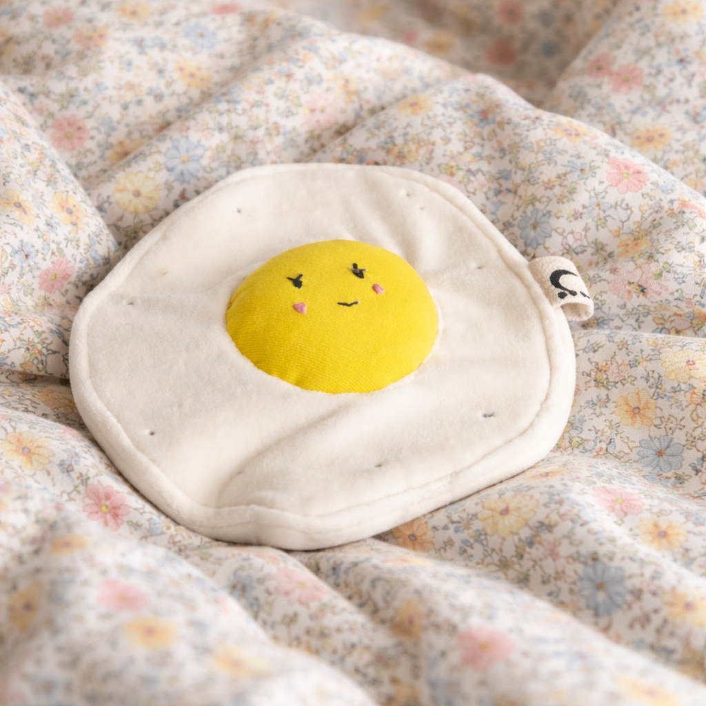 Velour Fried Egg Crinkle – Sensory Baby Toy