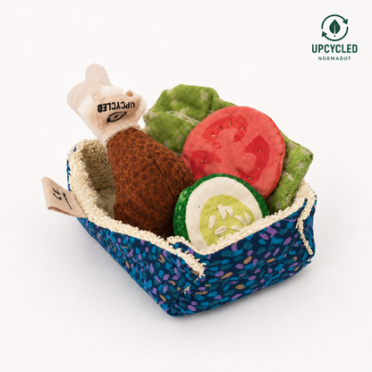 Upcycled Takeaway Tray – Fabric Play Food Set