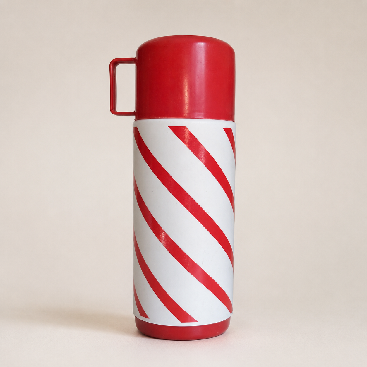 Vintage 1970s Red & White Thermos Flask – Prop Sale