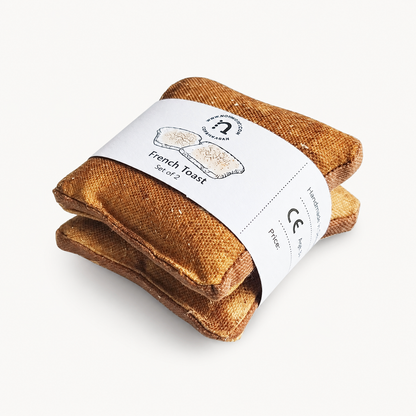 Handmade textile French toast play food set of 2 by normadot