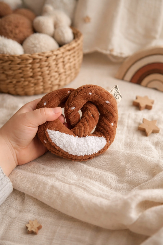 Pretzel Plush Toy – Handmade Velvet Pretzel