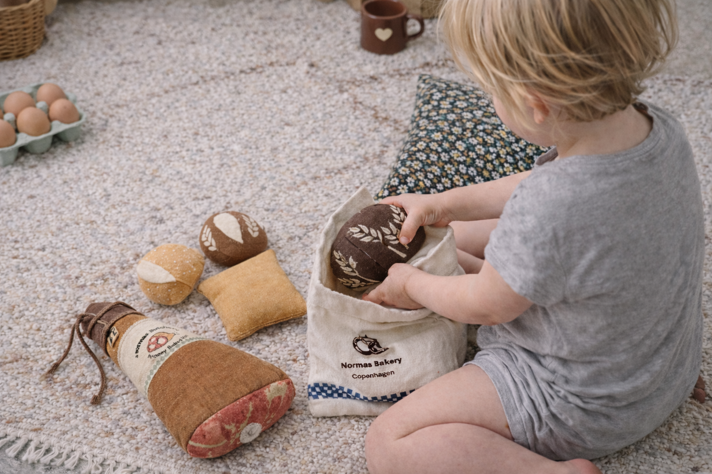 Artisan Play Bread Set – 5-Piece Handcrafted Bakery with Fabric Bag