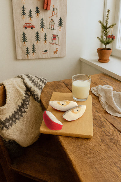 Handmade Fabric 3 Apple Slices – Soft Pretend Play Toy